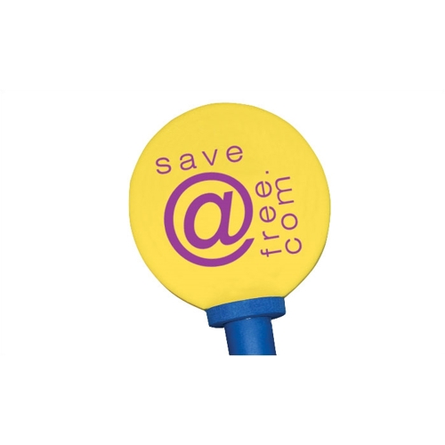Additional Image 1 - a yellow light bulb with a red and blue at symbol