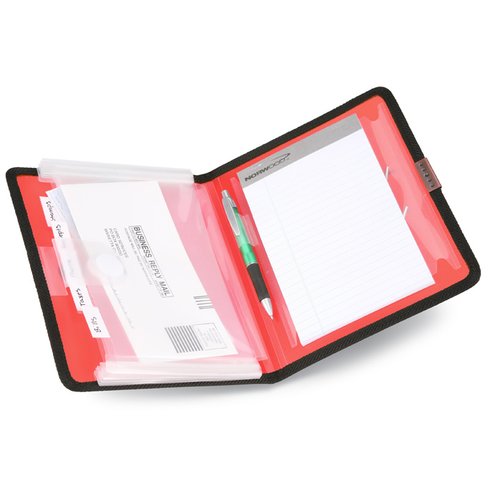 Additional Image 1 - a red and white card holder