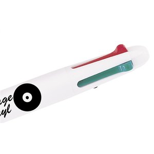 Additional Image 2 - a white pen with a red and blue handle