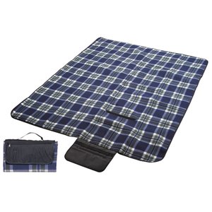 Additional Image 1 - a blue plaid blanket and a wallet