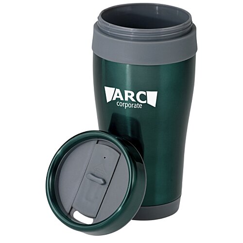 Additional Image 2 - a green and grey thermos