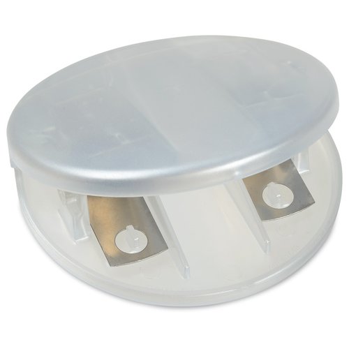 Additional Image 1 - a round white object with a silver lid