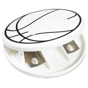 Additional Image 1 - a white circular object with a black design on it