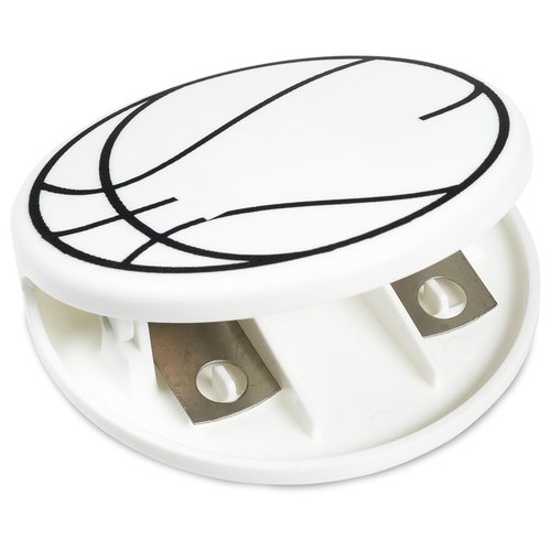Additional Image 1 - a white circular object with a black design on it