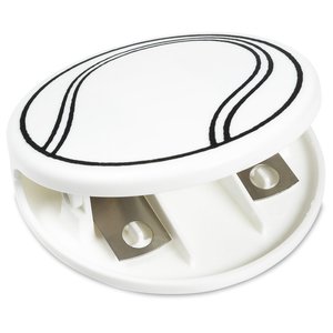 Additional Image 1 - a white round object with a tennis ball design