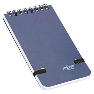 Additional Image 2 - a blue notebook with black clips