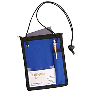 Additional Image 1 - a blue badge with a black border