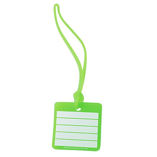 Additional Image 3 - a green tag with white stripes