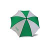 a green and white umbrella