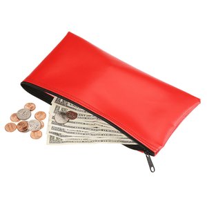 Additional Image 2 - a red zippered bag with a zipper