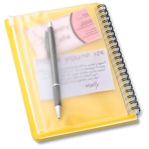Additional Image 2 - a yellow spiral notebook with a pen