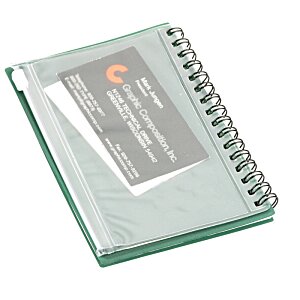 Additional Image 2 - a spiral bound notebook with a black and white label