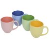 a group of colorful mugs