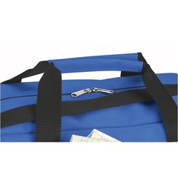 a blue and black bag