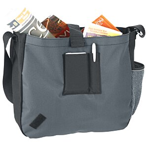 Additional Image 1 - a grey bag with a black strap