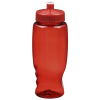 a red plastic water bottle