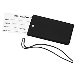 Additional Image 2 - a black tag with a white tag on it