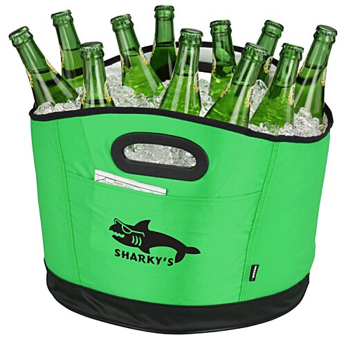 Additional Image 2 - a green cooler with bottles in it
