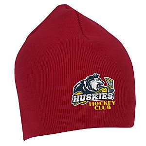 Additional Image 1 - a red beanie with a logo on it