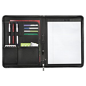 Additional Image 1 - a black folder with a white paper and pen