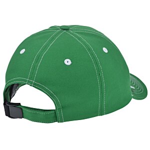 Additional Image 1 - a green hat with white stitching