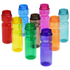 a group of colorful plastic bottles