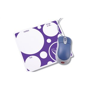 Additional Image 1 - a purple and white polka dot box with a blue mouse