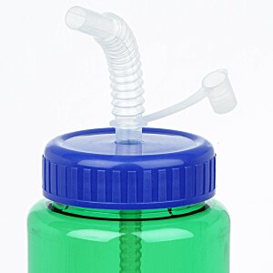 Additional Image 3 - a green and blue plastic bottle with a straw