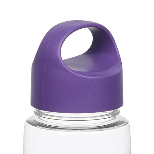 Clear Impact Poly-Pure Lite Bottle with Oval Crest Lid - 18 oz. Image 2 of 3