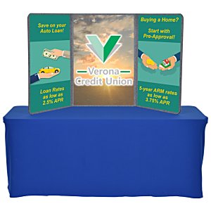 Additional Image 3 - a blue table with a blue table cloth