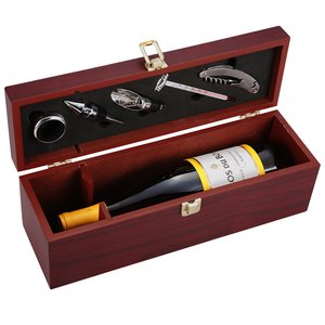 Additional Image 1 - a wine box with a bottle in it