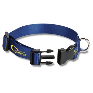 Additional Image 1 - a blue collar with a black buckle