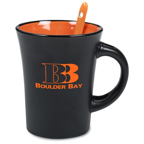 Additional Image 2 - a black and orange coffee mug