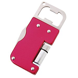 Additional Image 3 - a pink bottle opener with silver screws