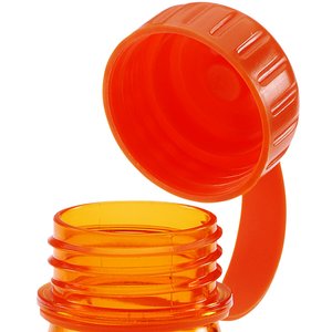 Additional Image 1 - an orange plastic bottle with a lid