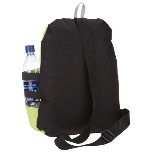 Additional Image 1 - a black backpack with a bottle of water