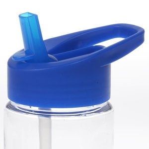 Additional Image 1 - a blue straw on a clear plastic bottle