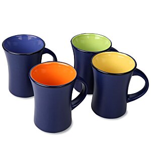 Additional Image 2 - a group of blue mugs with different colored cups