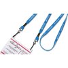 a blue lanyard with a white background