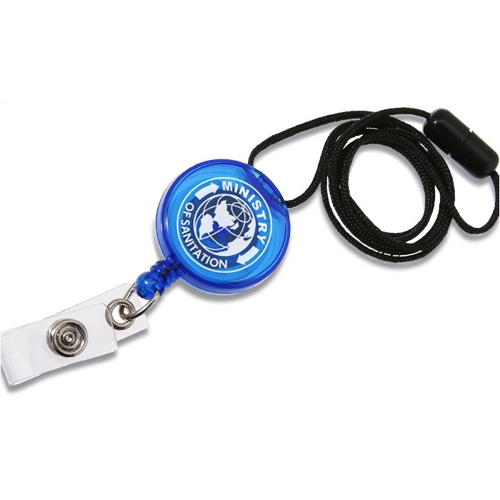 Additional Image 1 - a blue and black lanyard