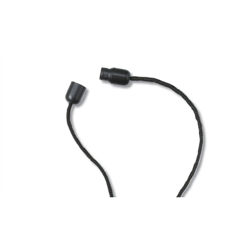 Additional Image 4 - a black headphones with a black cord
