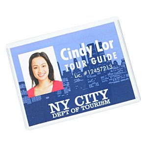 Additional Image 1 - a blue card with a picture of a woman