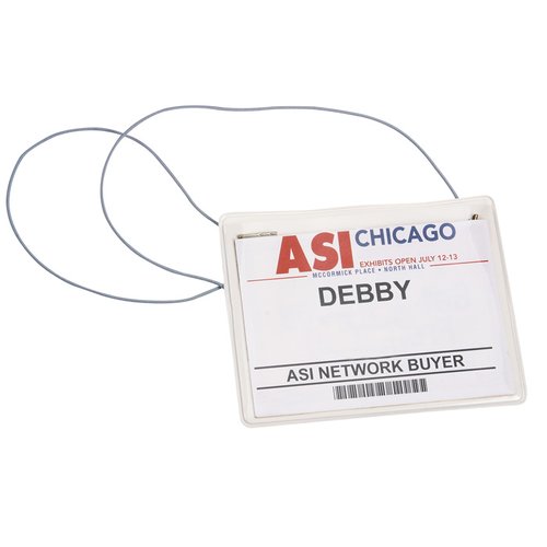 Additional Image 1 - a white tag with red text