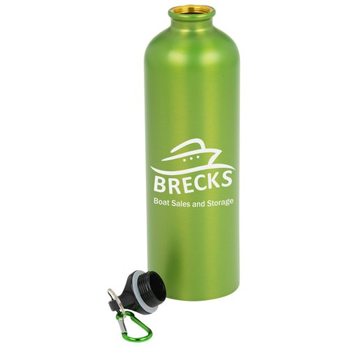 Additional Image 1 - a green water bottle with a black cap