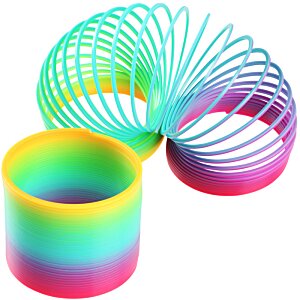 Additional Image 4 - a rainbow colored slinky toy