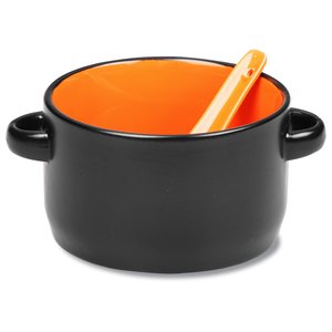Additional Image 3 - a black and orange pot with a wooden spoon
