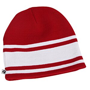 Additional Image 1 - a red and white beanie