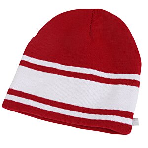 Additional Image 2 - a red and white beanie