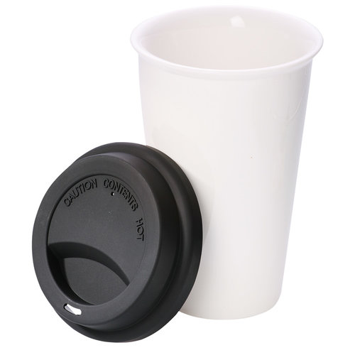 Additional Image 3 - a white cup with a black lid