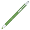 a green and white pen